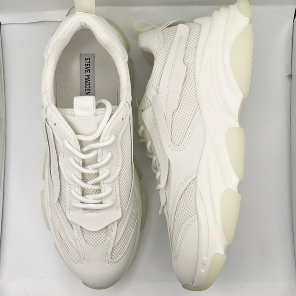 STEVE MADDEN Possess white lace-up mesh sneakers men’s Size 13 main image 7